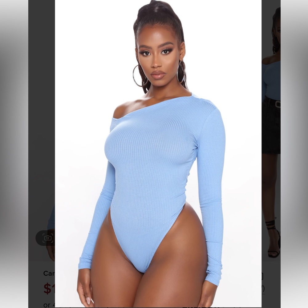 Fashion Nova one shoulder bodysuit size L
